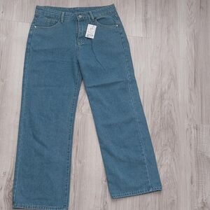 Classic Straight Leg Denim Jeans - Blue
